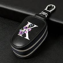 High End PU Material Car Keychain With White Purple Letters, Featuring Azipperand A Largecapacity Waist Hanging Design,Suitable For Keys And Keychains - Multicolor - View 22