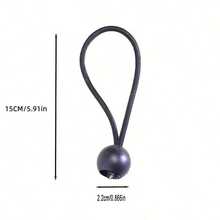 21pcs Root Installation Outdoor Tent Tie-Down High Elasticity Rope With Plastic Ball, Trampoline Luggage Tie-Down Elastic Rope With Ball - Black - View 7