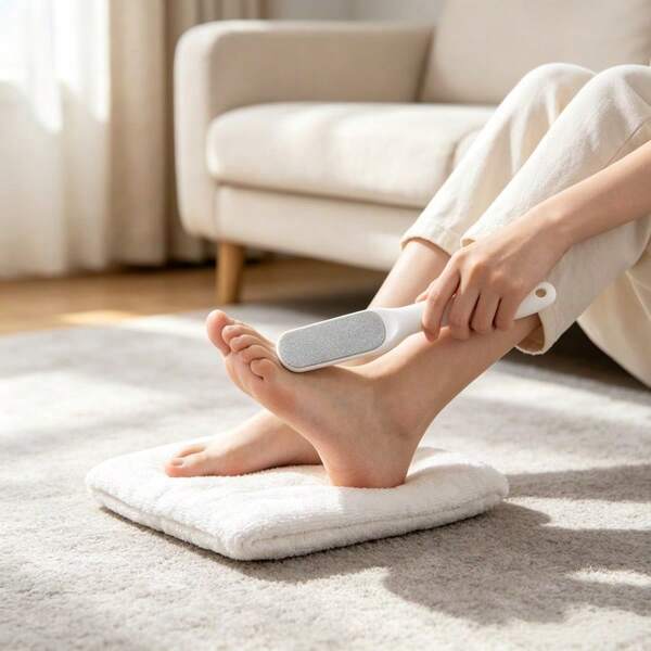 1pc Double Sided Foot File Pedicure Tool, HandheldFoot Scrubber For Removing Dead Skin Callus, FootRasp For Smooth Heels