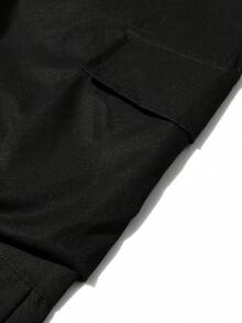 Men's Spring/Autumn Outdoor Casual Workwear Curved Leg Pants, Street Fashion Versatile Wide Leg Loose Fit Long Pants - Black - View 5