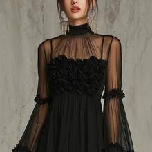 Women Short Dresses - Black - View 5
