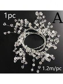 3/1pc Transparent Acrylic Crystal Bead Garland, Flexible Artificial Crystal Vine String, Clear Hanging Beads, Suitable For Christmas Tree, Wedding, Holiday Party Decoration, Christmas Tree Decor, Hanging Crystal String - Multiple Styles - View 12
