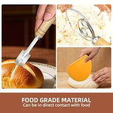 23cm Round/25cm Oval Bread Proofing Basket Set, Includes Liner, Dough Whisk, Scraper, 5-Blade Bread Lame And Storage Bag, Complete Sourdough Baking Kit - - - View 5