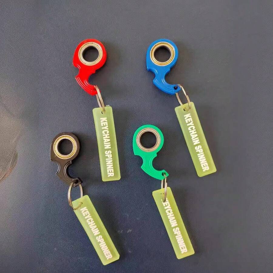 1/2pcs Multi-Color Karambit Spinner 2nd Generation Fingertip Spinning Keychain, Fingertip Spinning Stress Relief Keychain, For Backpack Decoration, Bag Decoration, Party Gift, Holiday Gift - Multicolor - View 1