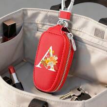 26 Letter Plainweavekey Bag,Red Yellow Flowerkey Bag,Car Keychain,Keychain,PUkeychain,Wallet,Zipper Bag,Carkeyorganizer,Men'sgift,Christmasgift - Multicolor - View 15