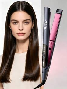CRASTS Hair Straightener, 2‑In‑1 Flat Iron For Straight & Curly Hairstyles, Ceramic Plates With LCD Digital Display, Adjustable Temperature Professional Hair Styling Iron For Home Salon Use For Women Home Daily Hair Styling - Dark Grey - View 11