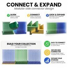 Modular Video Game Storage Rack, Expandable Game Case Organizer With Connectable 9-Slot Modules, Color-Coded Display Holder For Gaming Collections, Compatible With P5/P4/XB Series X|S/Switch Game Cases, Gaming Room Desk Setup Accessory - View 2