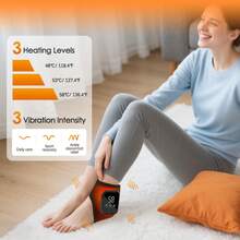 Hailicare Foot Massager For Neuropathy, Rechargeable Ankle Heating Pad With Massage For Circulation, Foot And Ankle Massager For Pain Relief, Suitable For Reduce Fatigue And Plantar Fasciitis, Travel & Home Use - Black - View 3