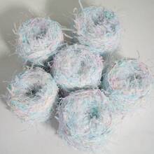 200g/4pcs 150g/3pcs Mixed Color Paper Yarn, Blue & Pink Soft Color With Glitter Paper, Lightweight With Strong Layered Texture. Suitable For Knitting Bags, Shawls, Decorative Accessories, Fresh & Dreamy, Fairy-Like - 200g/4pcs - View 8