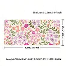 Cute Floral Pattern Leather Gaming Mouse Pad Large Desk Mat Non-Slip Leather Material, Perfect For Office And Home Use, Ideal Gift For Boyfriend/Girlfriend, 35.4X15.7 Inches Desk Mat And Mouse Pad Set Large Mouse Pads For Desk Back To School - View 16