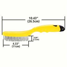 Stainless Steel Wire Brush With 2 Heavy-Duty Dust Scraping Or Painting Brushes, Equipped With A 10.5-Inch Curved Handle And 79 Bristles - Suitable For Rust Removal, Decontamination, And Pre Welding Paint Scrubbing, Cleaning Dirt And Rust Removal - 2 Pcs - View 4