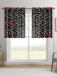 1pc/2pcs Premium Boho Style Embroidered Sheer Curtains For Living Room & Bedroom, Minimalist Line Art Voile Drapes, Fade Resistant Soft Light Blocking Breathable Home Decor, Easy To Install And Maintain - Black - View 52