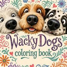 1pc Funny Dog Coloring Book, 24 Pages Of Amusing Cartoon Patterns, Designed For Coloring Enthusiasts, Relaxing And Soothing, Emotional Healing, Perfect Gift Choice For Family Gatherings, Birthdays, Holiday Parties For Family And Friends. Must-Have For Dog Lovers, Parent-Child Interactive Picture Book, Pet Drawing Book - Dog Coloring Book - View 1