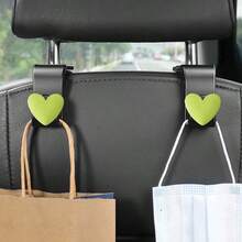 2pcs Creative Heart-Shaped Car Seat Headrest Hooks, Car Storage Organizer Hangers For Bags, Purses, Shopping Bags, Umbrellas - Multicolor - View 20