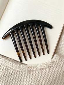 3/1pc French Hair Comb, Hair Clip, Universal, Women's Bun Styling Tool, INS Style, All-Season Essential, Commute/Date/Daily Fashion Hair Accessory, Bun Extender, Hair Styling Accessory, Hair Styling Tool, Travel Essential, Mini Essential - Multicolor - View 5