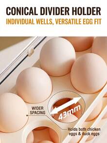 1pc 3-Layer 30-Egg Capacity Egg Tray With Date Scale, Automatic Flip Lid Egg Storage Box, Kitchen Refrigerator Egg Fresh-Keeping Box, Egg Storage Organizer - Multicolor - View 5