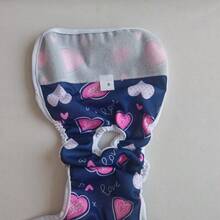 3pcs Pet Cat Dog Safety Pants - Heart Pattern Pet Diapers, Adjustable Size With Hook And Loop Closure For Easy Fit, Reusable, Anti-Harassment Menstrual Hygiene Pants, Suitable For Dogs' Free Movement And Gatherings, Keeps Small Dogs Clean, Fits Maltese, French Bulldog, Chihuahua, Teddy Bear And More - Multicolor - View 7