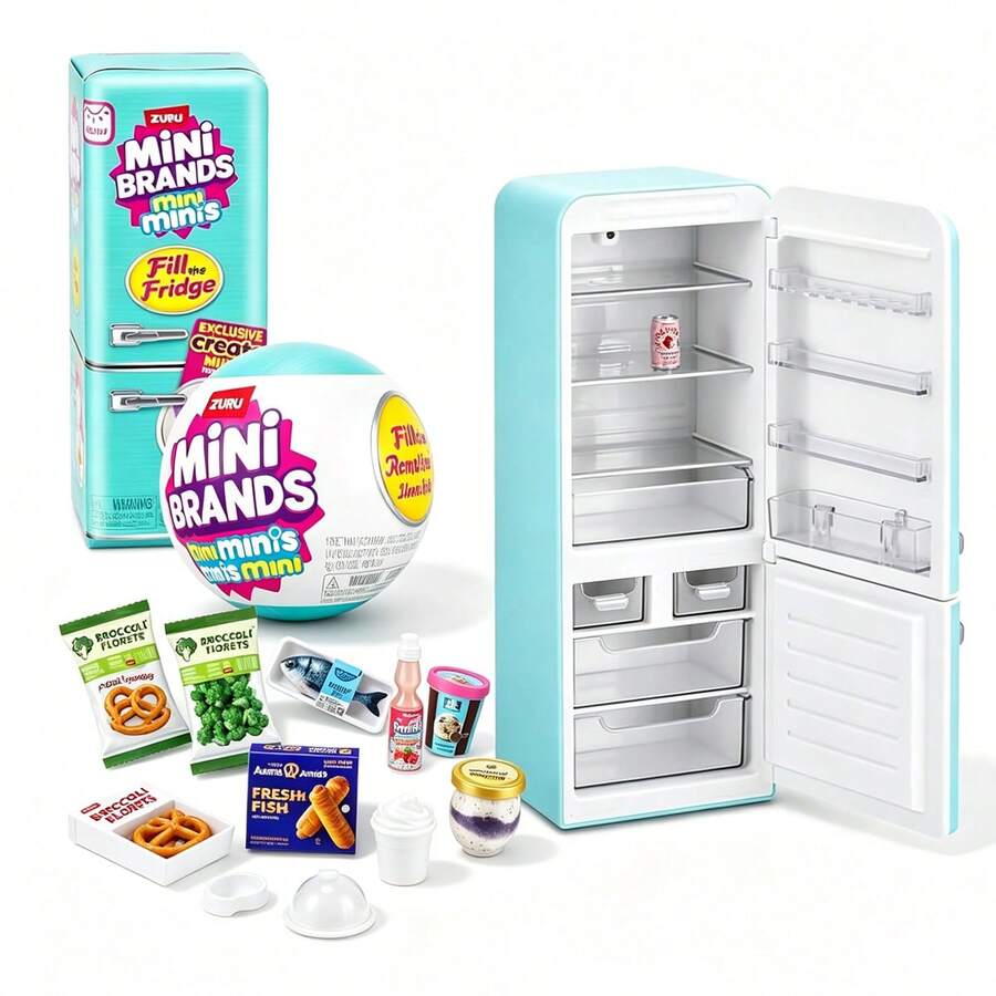 ZURU Mini Brands Fridge Surprise Series 1 Mystery Capsule, Collectible Mini Food Realistic Toys, Random Style, Gift For Collectors - Multicolor - View 1