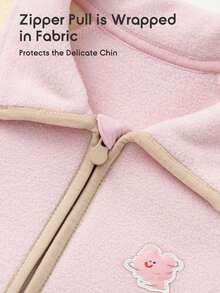 Balabala Infant Fleece Jacket, Soft, Warm, Anti-Static, Comfortable, Boys & Girls, Autumn/Winter - White Red - View 10