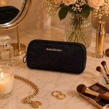 4pcs Lace Mesh Makeup Bag Set, Portable Travel Breathable Cosmetic Bag Toiletry Bag Makeup Wallet Storage Bag, Suitable For Home Travel Accessories - Black - View 15