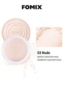 FOMIX Bedak Tabur dengan Puff, Bedak Wajah Pengontrol Minyak dengan Efek Soft-Focus, Hasil Akhir Matte Halus yang Ringan, Bedak Pengatur Riasan Tahan Keringat yang Tahan Lama, Bedak Transparan yang Menyamarkan Pori-Pori, Cocok untuk Kulit Berminyak, Riasan Sehari-hari dan Perbaikan Riasan - 03# Warna Kulit Telanjang - View 9