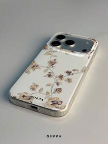 GIIPPA 1件花卉圖案設計手機殼，適用於Phone 17 Pro Max，相容於Phone 16 Pro Max、15 Pro Max、14 Pro Max，韓系高端時尚趣味手機殼，相容於11/12/13/14/15/16 Pro Max Plus，優雅設計適合男女使用，聖誕節、情人節、復活節、婚禮季和生日送給女友的完美禮物！ - 黃色 - 查看 5