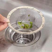 12/5/1pc Stainless Steel Slanted Filter Mesh, 2/2.75/3.5 Inch Metal Mesh Strainer, Suitable For Kitchen Sink/Bathroom, Bathtub, RV Sink, Floor Drain, Balcony Drain, Fast Drainage And Effective Full Mesh Basket, Kitchen Essential - Stainless Steel Filter Mesh - View 2