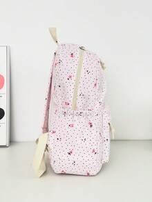 Set Tas Ransel 3 Buah Bergaya Kampus dengan Motif Polkadot/Bunga, Termasuk Ransel, Tas Bekal, dan Tempat Pensil, Dilengkapi Kompartemen Laptop, Tali Bahu yang Dapat Diatur, Banyak Kantong, Kapasitas Besar, Set Tas Sekolah Multifungsi, Cocok untuk Anak Perempuan/Laki-laki/Siswa untuk Penggunaan Sehari-hari/Liburan/Perjalanan/Kembali ke Sekolah - 2345 - View 10