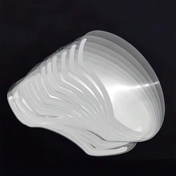 50pcs Professional Disposable Transparent Protection Forehead Haircut Guide Plates, Haircut Anti-Breakage Plates, Suitable For Cutting, Perming, And Coloring