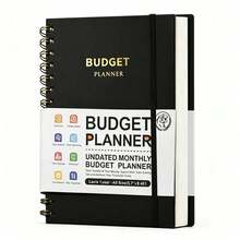 A5 Spiral Budget Planner Notebook, PU Leather Undated Budget Ledger With Expense Tracking, Financial Bill Organizer Monthly Budget Planner, Bookkeeping Ledger For Recording Income And Expenses, Budget Planner, Budget Ledger, Personal Finance Management, Household Budget Record Notebook, Organizer Ledger - Rectangle - View 1
