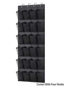 40/24/14 Pocket Large Mesh Hanging Shoe Rack Organizer, Over-The-Door Hanging Shoe Storage With Mesh Pockets For Home, Entryway, Bedroom, Dorm, Classroom, Back To School, Flip-Flops, Men's And Women's Shoes - View 12