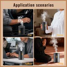 Charcoal Oud 2-In-1 Electric Incense Burner Power Display Portable Type-C Charging Bakhoor Burner For Car - Monochrome - View 5