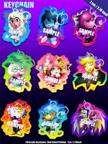 Game , Spamton, Tenna, Kris, Susie, Ralse, Berdly, Del-Turne, DELTARUN-Chapter5, 2D Flat Double-Sided Cartoon Character Pendant, Anime Game Merchandise - Partially Translucent - View 2