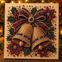 1 Set DIY Christmas Pearl Diamond Painting Art Kit, Includes Frame, Beads, Gemstone Stickers, Handmade 3D Holiday Decor, Adult Gift, 5 Classic Design Beaded Decoration Set - A - View 27