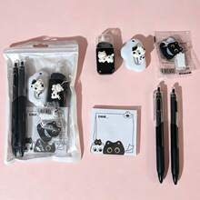 1 Set New Black Cat Theme Creative Cute Cartoon Stationery Set, Suitable For Office And School Use, Perfect Learning Reward - Sets - View 11