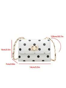 1PC Polka Dot Mini Crossbody Bag, Casual Minimalist Elegant Design, Adjustable Shoulder Strap, Suitable For Daily Outings And Travel, Can Easily Hold Daily Essentials, Fits Various Styles And Occasions - Multicolor - View 9