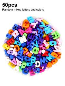 50/100/250pcs Large Colorful Letter Beads For Jewelry Making Kit, Acrylic Alphabet Spacer Beads For Bag Chain, Necklace Jewelry Craft, Holiday Gifts - Alphabet Beads - View 8