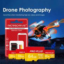 MICRODRIVE Kartu Memori Flash Micro SD TF PRO PLUS 128GB 64GB 32GB 16GB 8GB Kelas 10 U3 Kartu Penyimpanan Kecepatan Tinggi Gratis Adaptor SD Untuk Kamera Video Perekam Pengawasan Ponsel - View 7