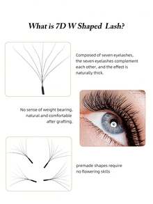 yelix 5D 6D 7D 8D W-Shape Premade Lash Clusters 8-15mm Mix, Automatic Flowering Faux Mink False Eyelashes, Natural Soft Dense Volume Individual Lashes, Fluffy Lash Extensions For Salon DIY Daily Makeup - View 4