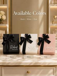Personalized Gift Box With Lid, Customized Name Gift Box, Personalized Text Wedding Gift Box, Personalized Magnetic Folding Storage Box, Bridesmaid Gift Box, Groomsman/Bridesmaid Gift Box/Bridesmaid Invitation Gift Box/Chief Bridesmaid Gift Box/Wedding - Multicolor - View 5