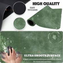 Gaming Mouse Pad & Desk Mat | Non-Slip Base, Green Floral Pattern, Suitable For Office And Home; Large Full-Size Desk Mat For Computer And Laptop - Mouse Pad - View 4