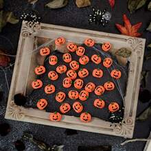 20PCS Mini Micro Halloween Resin Pumpkin Miniature Models, Flat Back Hanging Decor For Miniature Landscapes, Home DIY Craft Decoration Supplies - Multicolor - View 6