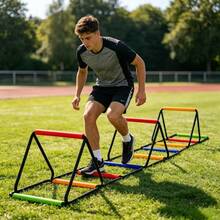 1pc Multi-Shape Butterfly Agility Ladder Portable Folding Speed Ladder For Outdoor Indoor Fitness Agility Training With Storage Bag, Random Color - Multicolor - View 4