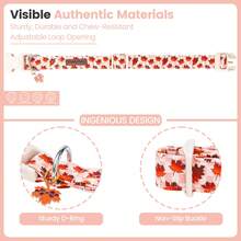 Lionheart Glory Fall Dog Collar Maple Leaf Print Pet Collar Small Medium Large Dog Collars - Burnt Orange - View 6
