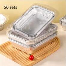 Aluminum Foil Rectangular Baking Pan, Suitable For Rice, Outdoor BBQ, Takeout, Oven Baking, To-Go, Aluminum Foil Food Container, Disposable Food Container - View 15