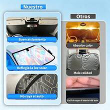 Car Windshield Sun Shade, Summer Heat Insulating Sunshade, Foldable Front Window Sunshade, UV Protection, Interior Cooling, Suitable For Most Vehicles - A - View 4