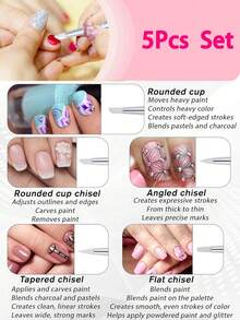 80pcs Pink Series Manicure Tool Kit, 48-Slot Reusable Nail Art Clay, 10 Nail Art Stands + 2 Clear Ba - Pink - View 8