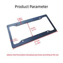 Carbon Fiber License Plate Frame – Sleek, Durable & Universal Fit For Cars, SUVs & Trucks (2 Packs With Mounting Hardware) - A - View 3