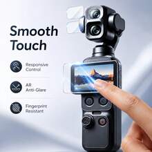 4+4pcs Screen Protector + Dual Camera Lens Protector, Tempered Glass Film Set For Pocket4 Pro Handheld Camera, Anti-Glare, Anti-Fingerprint, Precise Cut, Easy Application - View 4