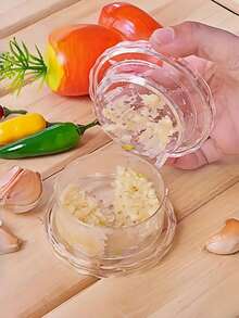 1/3pcs Multifunctional Transparent Garlic Presser, Kitchen Cooking Garlic Paste Maker, Portable Home Garlic Press, Easy To Clean Garlic Machine, Can Be Used As Dip Plate, Restaurant Kitchen Essential - Transparent - View 11